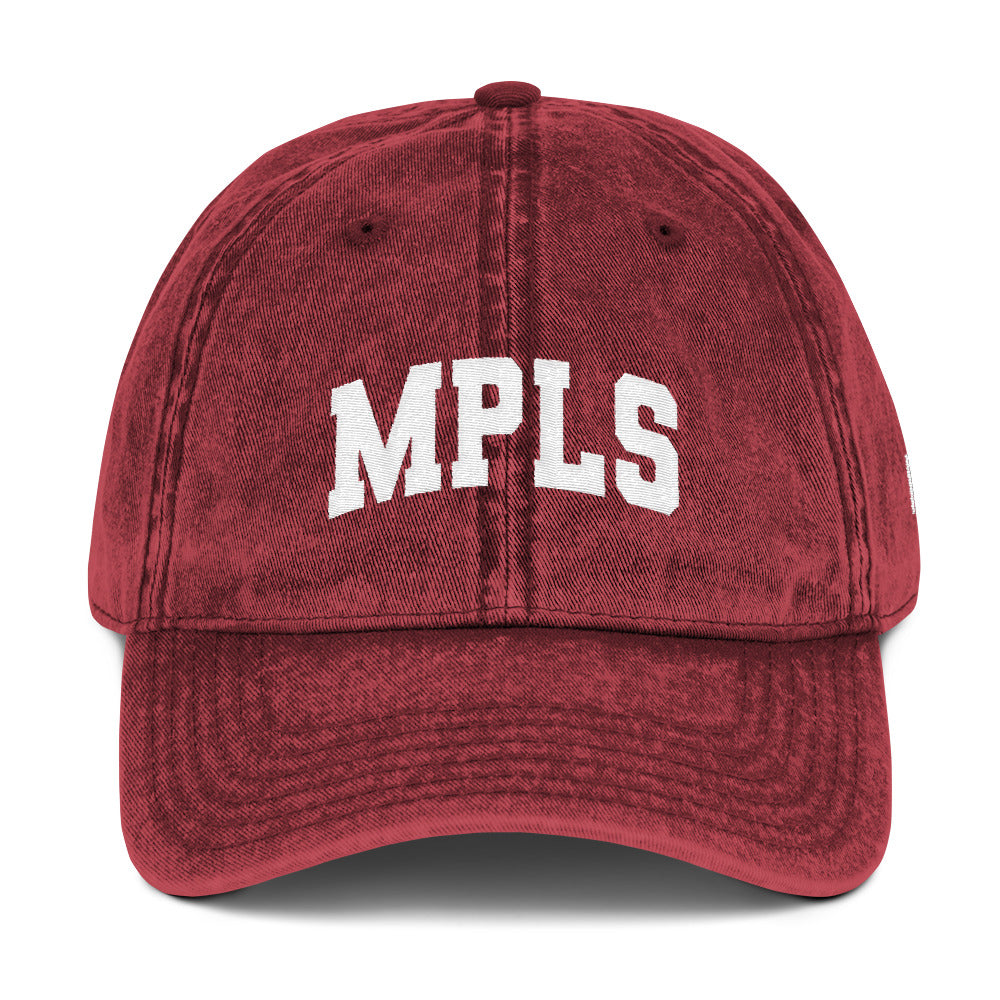 KAMO MPLS MAROON VINTAGE COTTON TWILL CAP