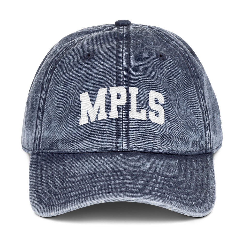 KAMO MPLS NAVY VINTAGE COTTON TWILL CAP